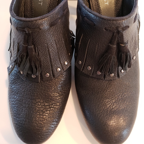 Nine West Black Leather High Heel Clogs Size 8 - Picture 4 of 5